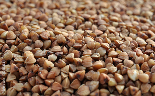 Background of dried buckwheat.