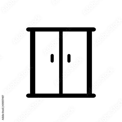 Wardrobe Icon. Flat style illustration