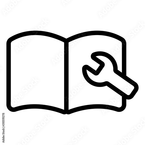 instruction to apply the vector icon. A thin line sign. Isolated contour symbol illustration