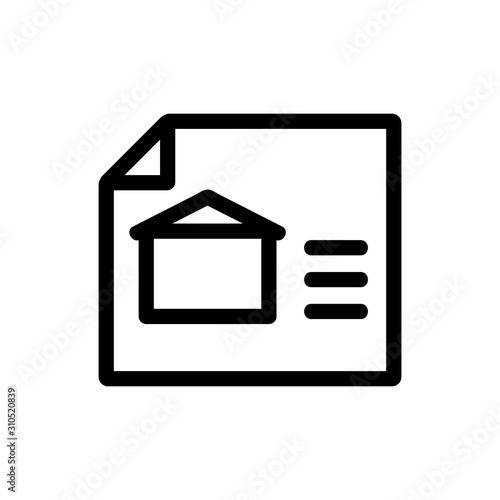 Free Download technical document icon vector. A thin line sign. Isolated contour symbol illustration - GFXLoad
