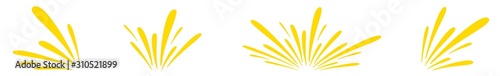 Splash Icon Yellow | Splashes | Droplets Symbol | Splashing Logo | Liquid Motion Sign | Isolated | Variations