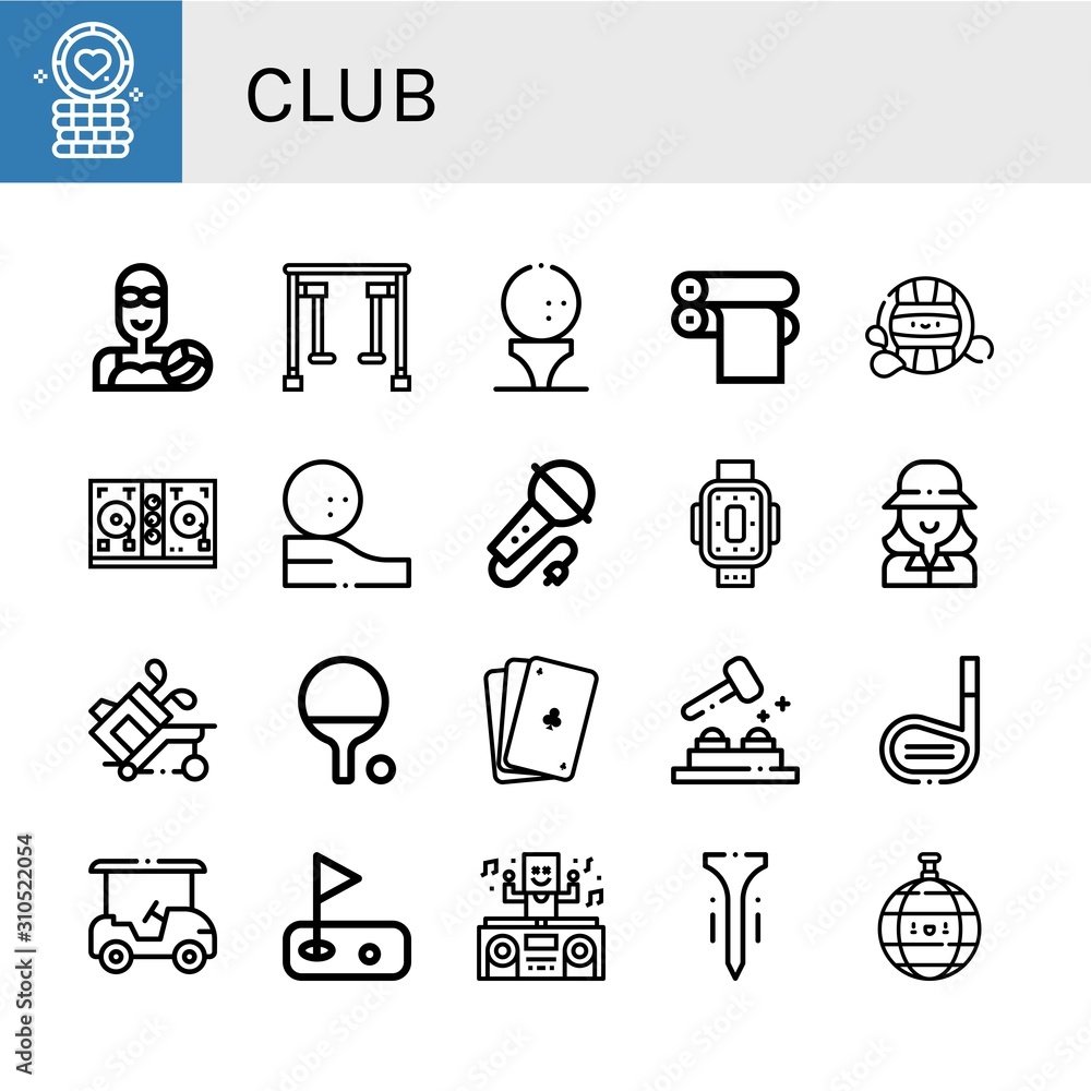 club icon set club icon set