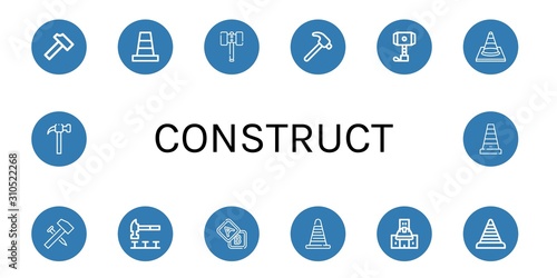 construct simple icons set