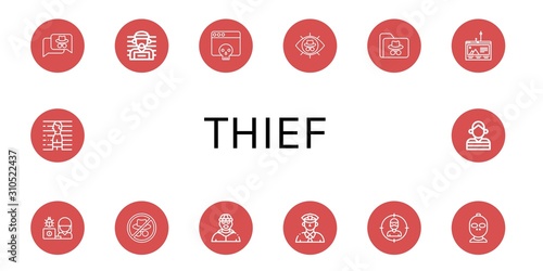 Set of thief icons