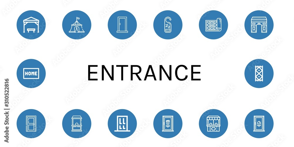 entrance icon set entrance icon set
