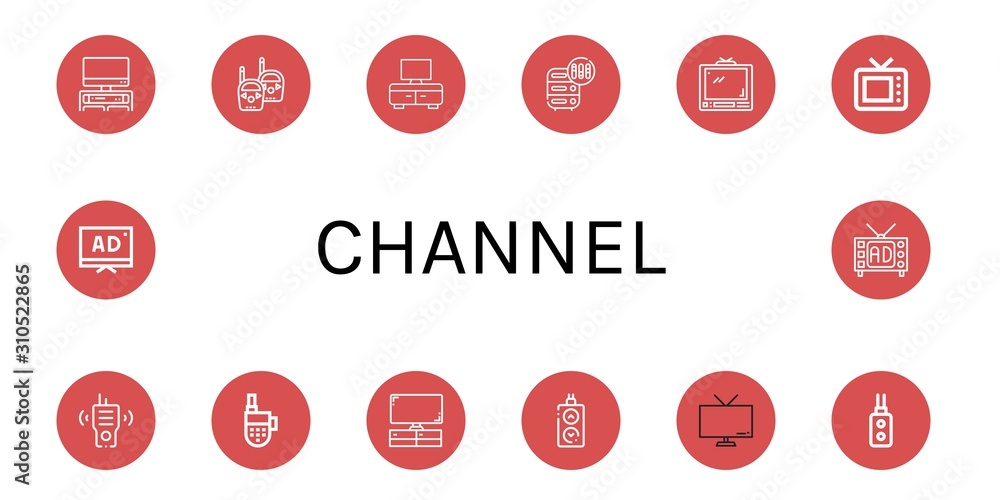 channel icon set channel icon set