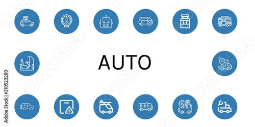 Set of auto icons