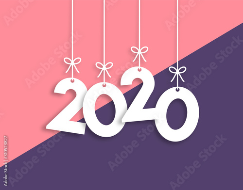 Obraz na płótnie 2020 Trendy Colorful Vector Backgorund w salonie