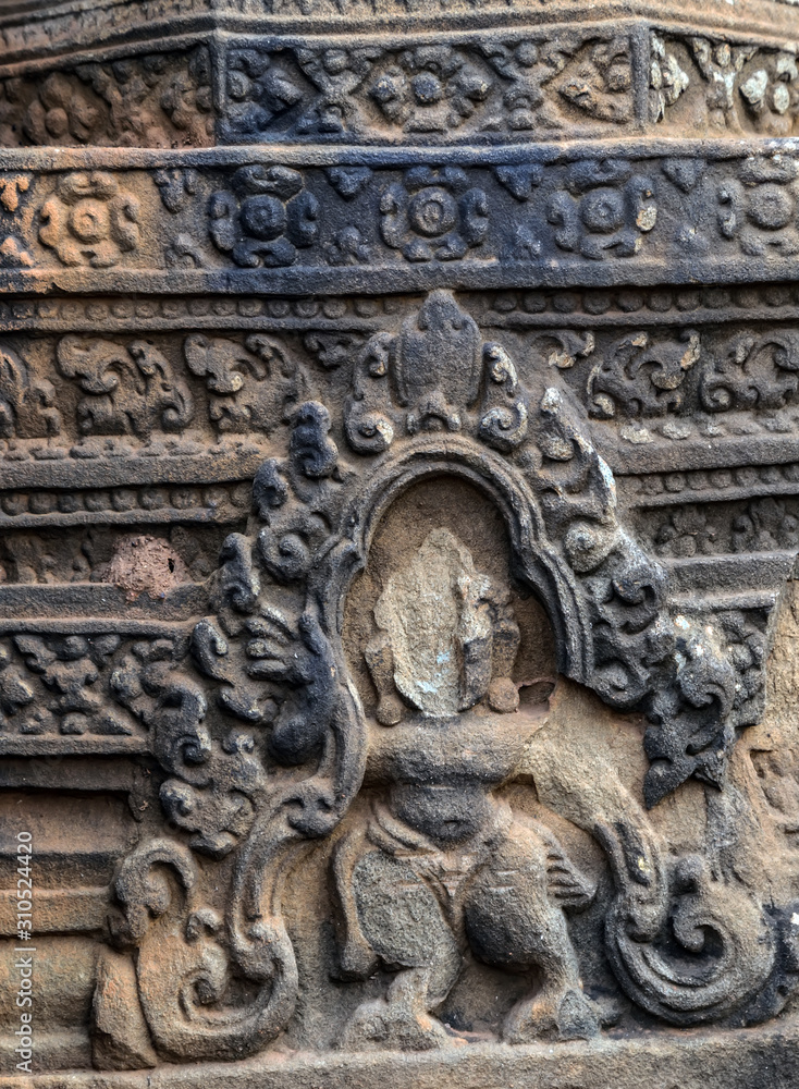 stone carving colonnettes background decorative texture