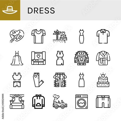 Set of dress icons