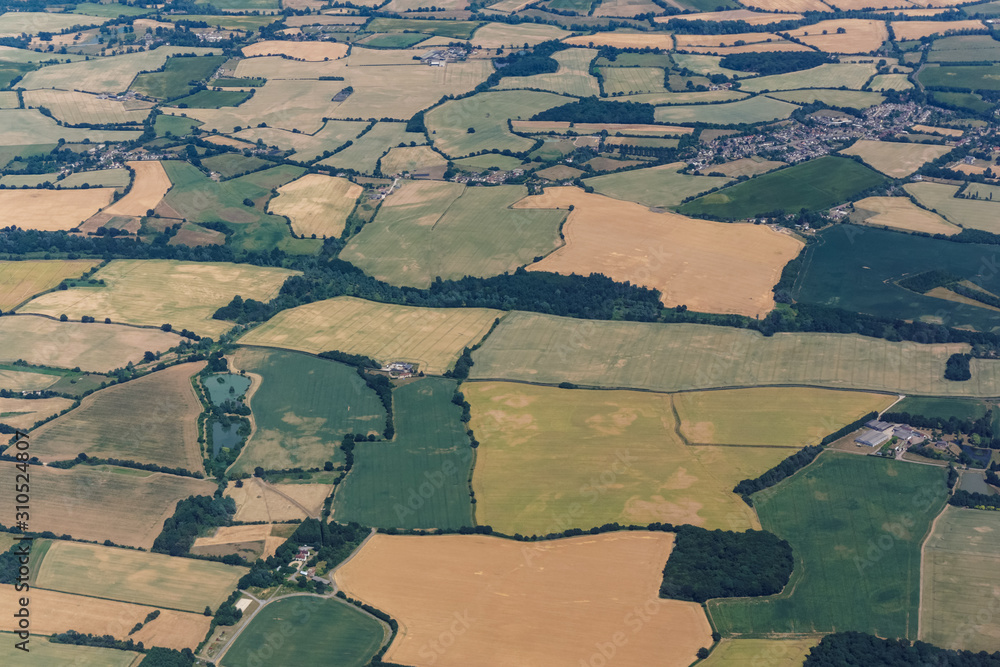 Fototapeta premium Aerial view of rural landscape
