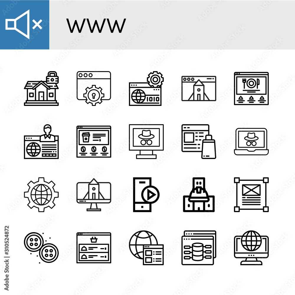 Set of www icons Set of www icons