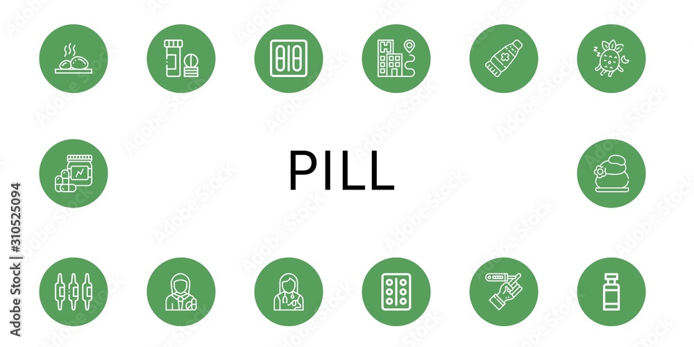 pill icon set pill icon set