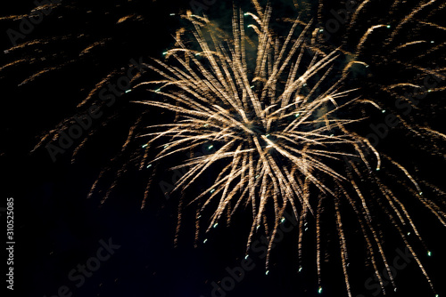 Wallpaper Mural Defocused golden frework lights. Can be used as background Torontodigital.ca