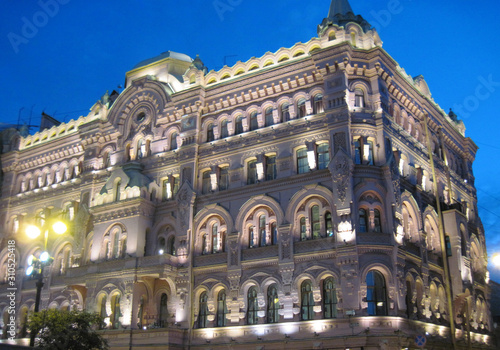 palace in evening lights