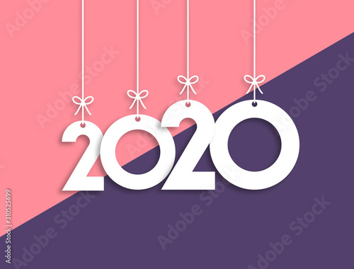 Obraz na płótnie 2020 Trendy Colorful Vector Backgorund w salonie
