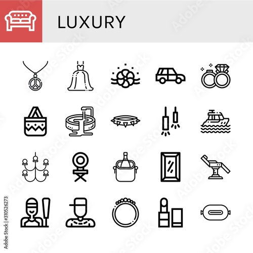 Set of luxury icons