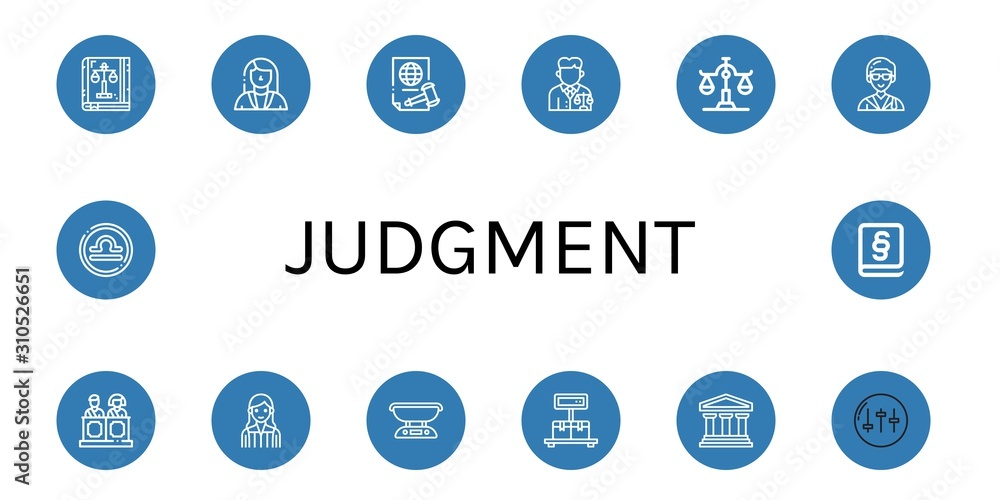 judgment icon set judgment icon set