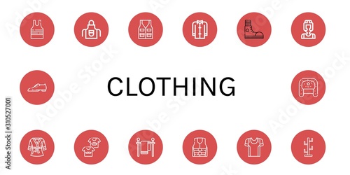 Set of clothing icons