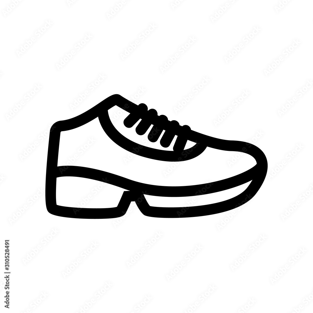 Sneakers icon vector. A thin line sign. Isolated contour symbol illustration Sneakers icon vector. A thin line sign. Isolated contour symbol illustration