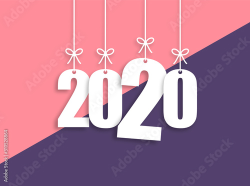 Obraz na płótnie 2020 Trendy Colorful Vector Backgorund w salonie