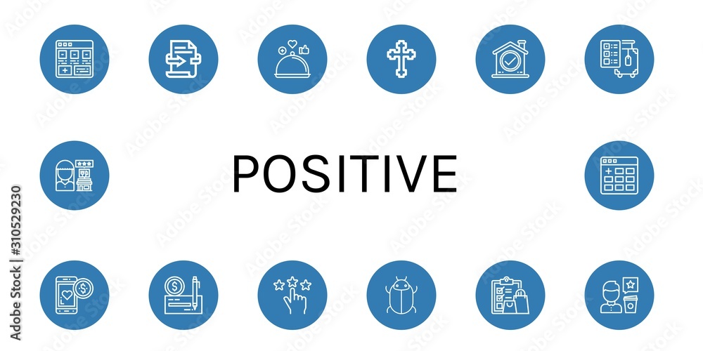 positive icon set positive icon set