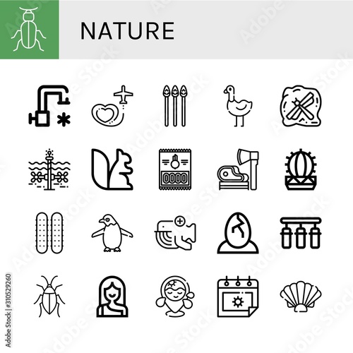 Set of nature icons