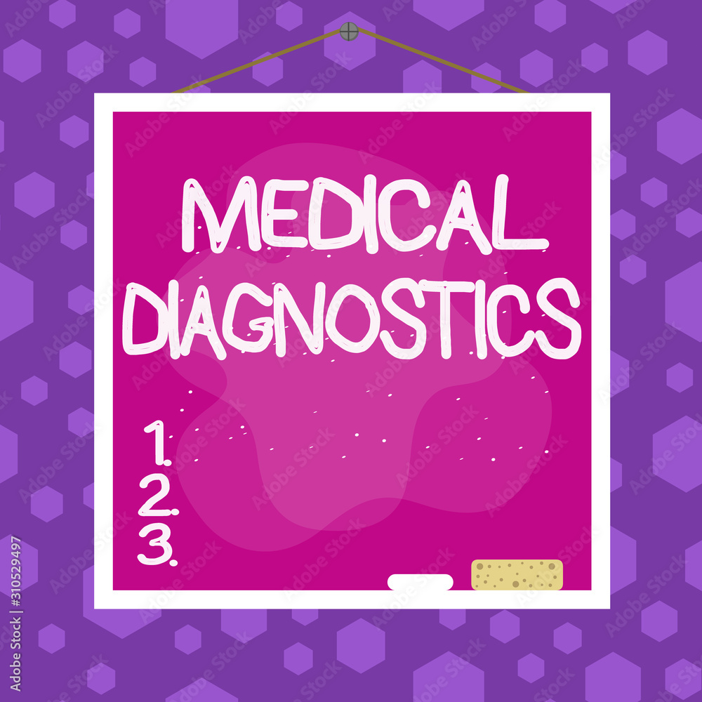 Writing note showing Medical Diagnostics. Business concept for a symptom or characteristic of value in diagnosis Asymmetrical uneven shaped pattern object multicolour design Writing note showing Medical Diagnostics. Business concept for a symptom or characteristic of value in diagnosis Asymmetrical uneven shaped pattern object multicolour design