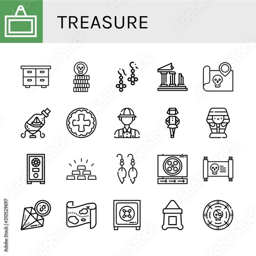 treasure icon set