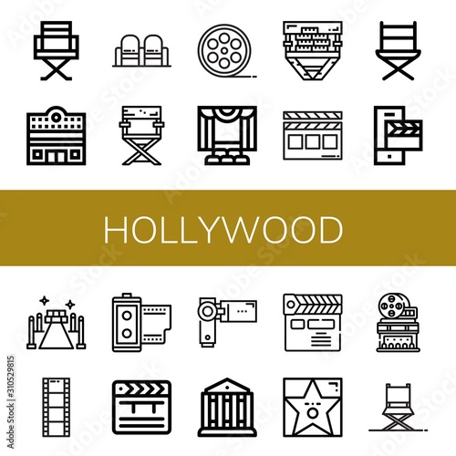 hollywood icon set