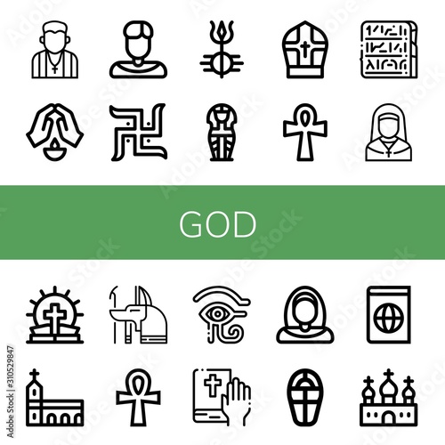 god simple icons set