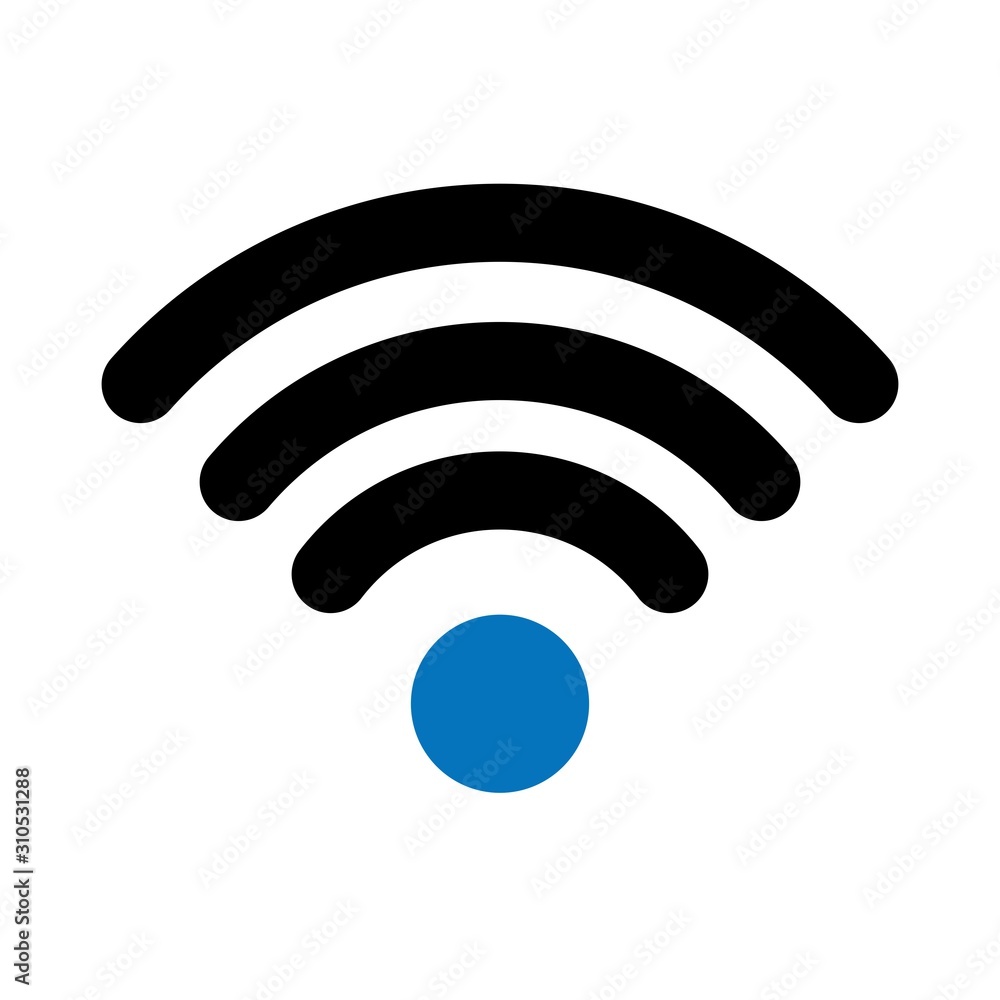 Glyph Wifi Signal icon isolated on background Glyph Wifi Signal icon isolated on background