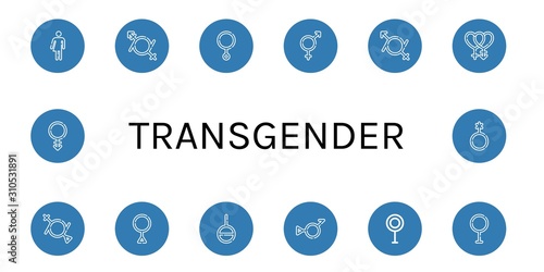 Set of transgender icons