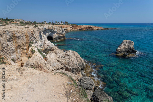 rocks and the sea, the ocean in Ayia Napa, Cyprus © zaoark
