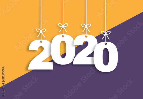 Obraz na płótnie 2020 Trendy Colorful Vector Backgorund w salonie
