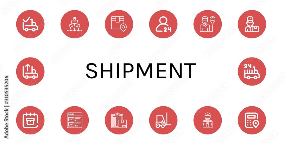 Set of shipment icons Set of shipment icons