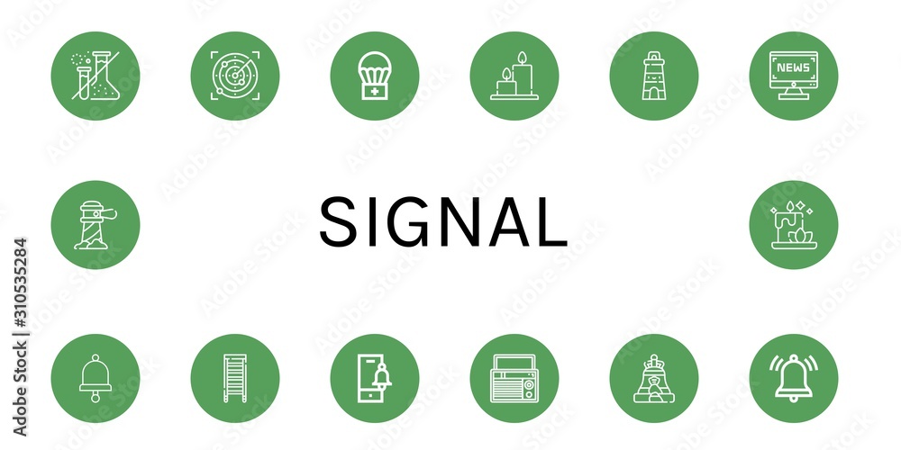 signal simple icons set signal simple icons set