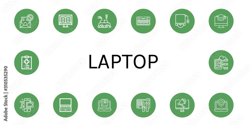 laptop icon set laptop icon set