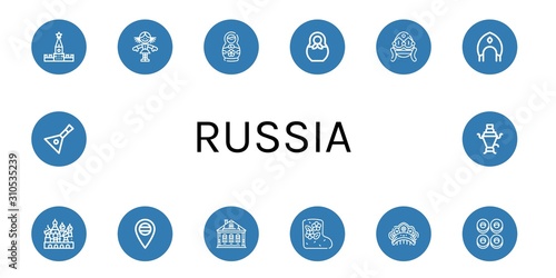 Set of russia icons