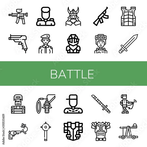 Set of battle icons