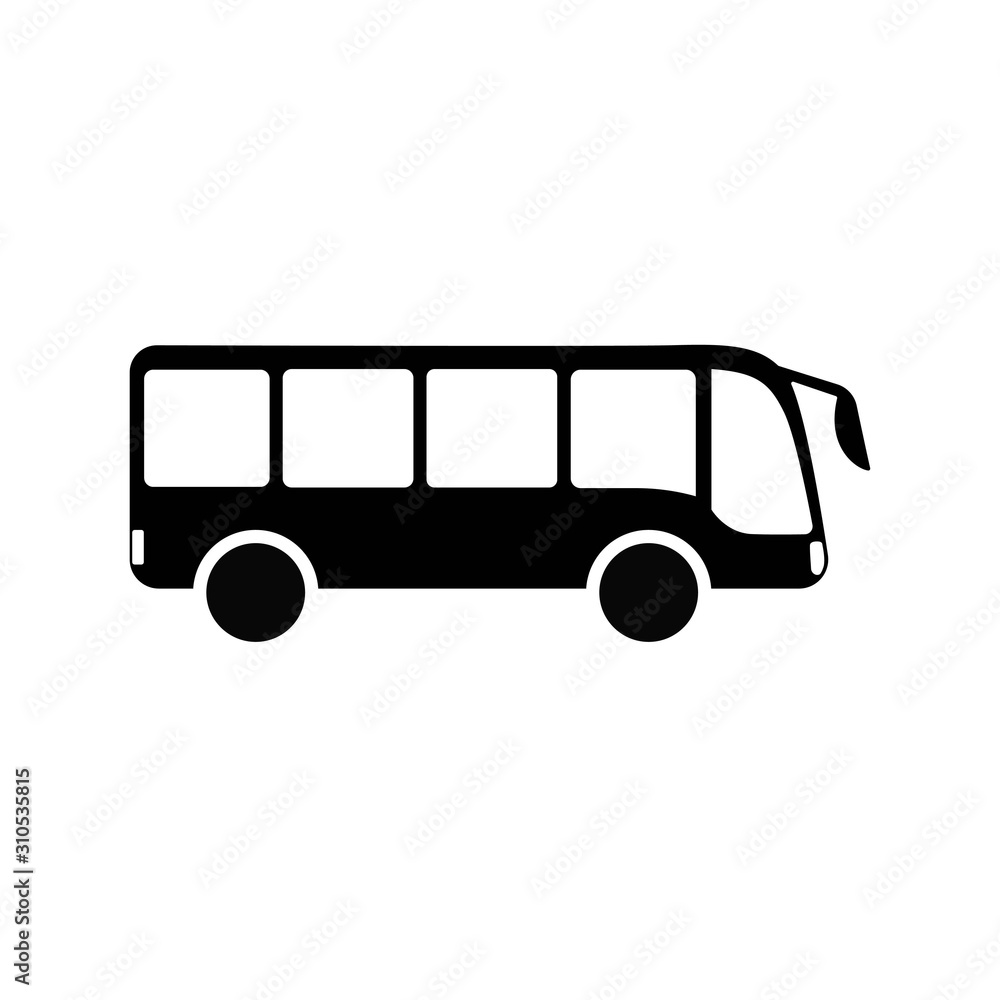 bus icon. Vector isolated on white background.
