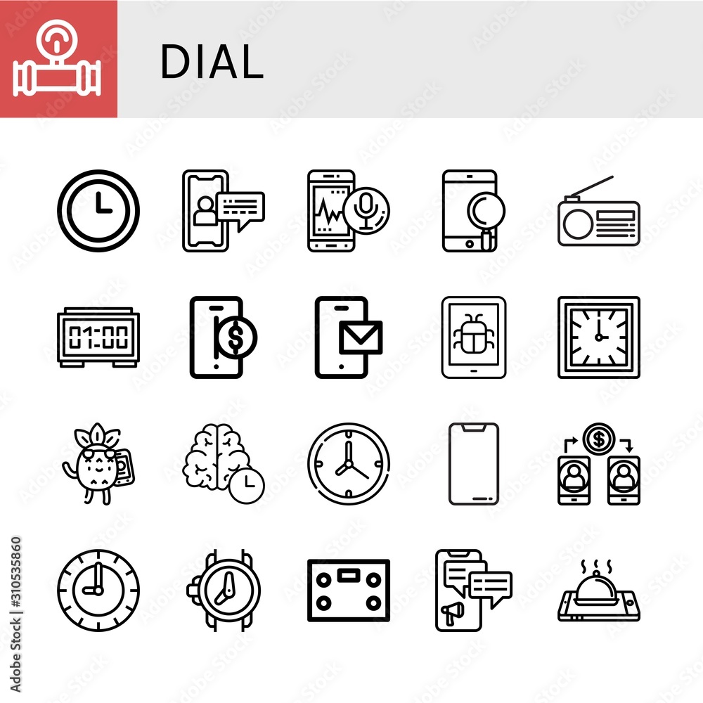 Fototapeta premium Set of dial icons
