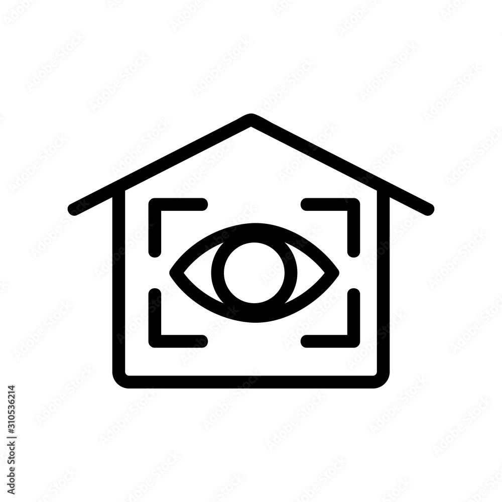 Smart house icon vector. A thin line sign. Isolated contour symbol illustration Smart house icon vector. A thin line sign. Isolated contour symbol illustration