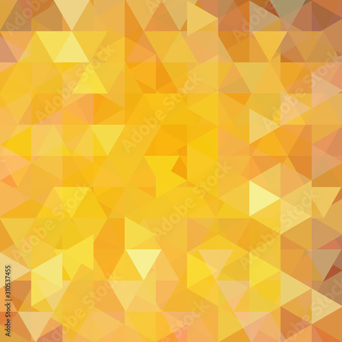 Abstract background consisting of yellow, orange triangles. Geometric design for business presentations or web template banner flyer. Vector illustration