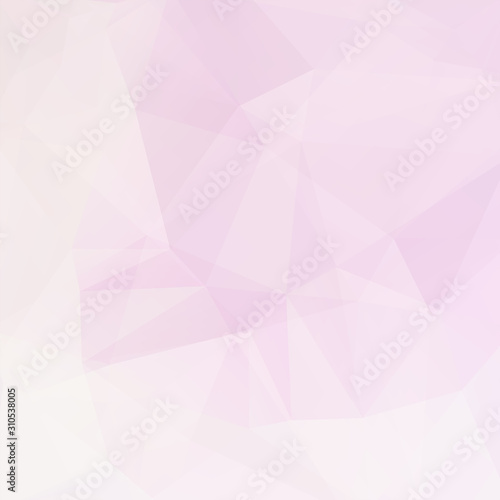 Geometric pattern, polygon triangles vector background in pastel pink tones. Illustration pattern