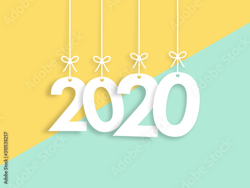 Obraz na płótnie 2020 Trendy Colorful Vector Backgorund w salonie