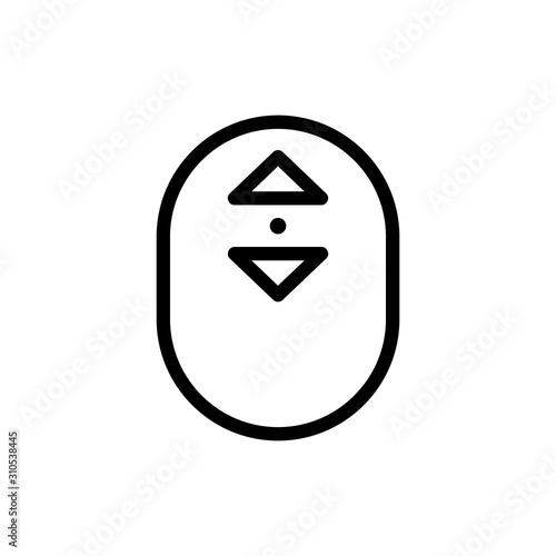 Scroll the screen icon vector. A thin line sign. Isolated contour symbol illustration