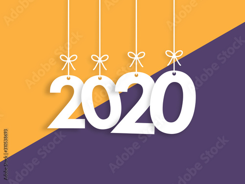 Obraz na płótnie 2020 Trendy Colorful Vector Backgorund w salonie