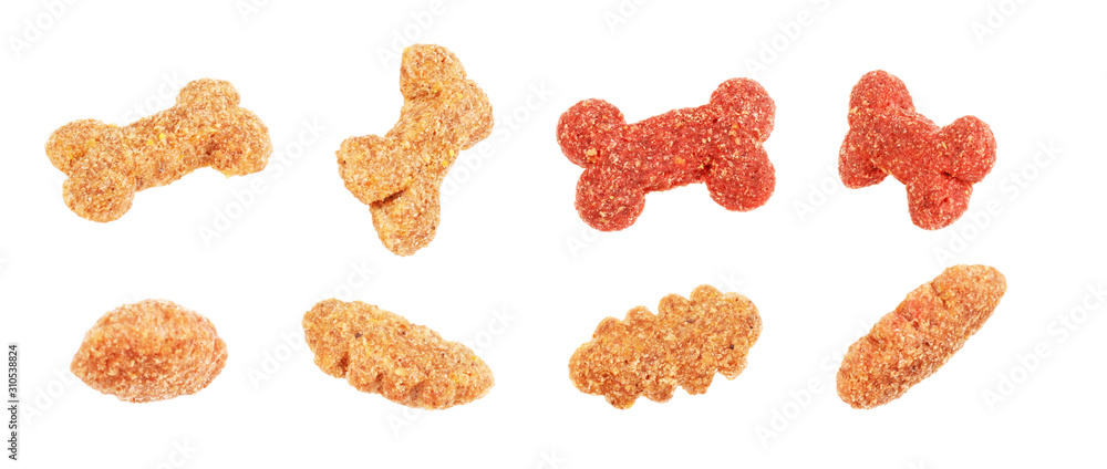 Pet food on a white background set Pet food on a white background set