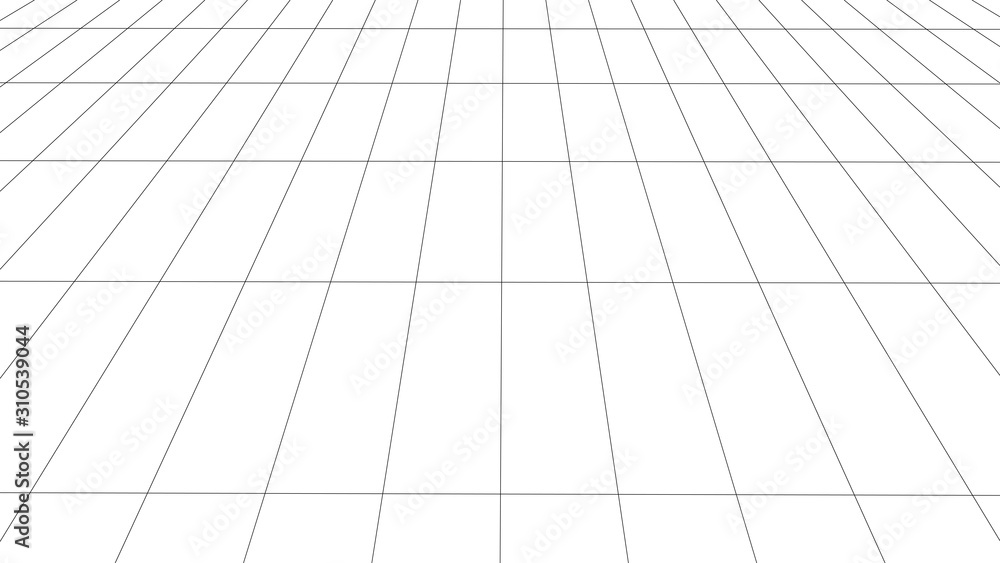 Vector perspective grid. Detailed lines on white background. Vector perspective grid. Detailed lines on white background.